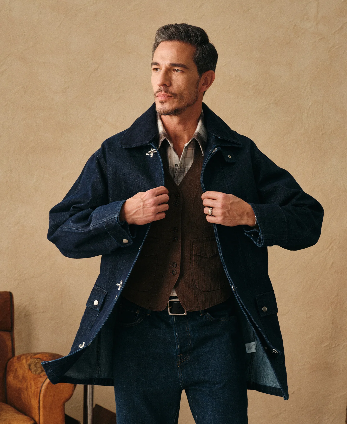 Denim fireman's jacket 3