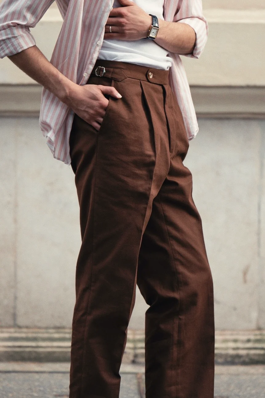 Brown cotton trousers