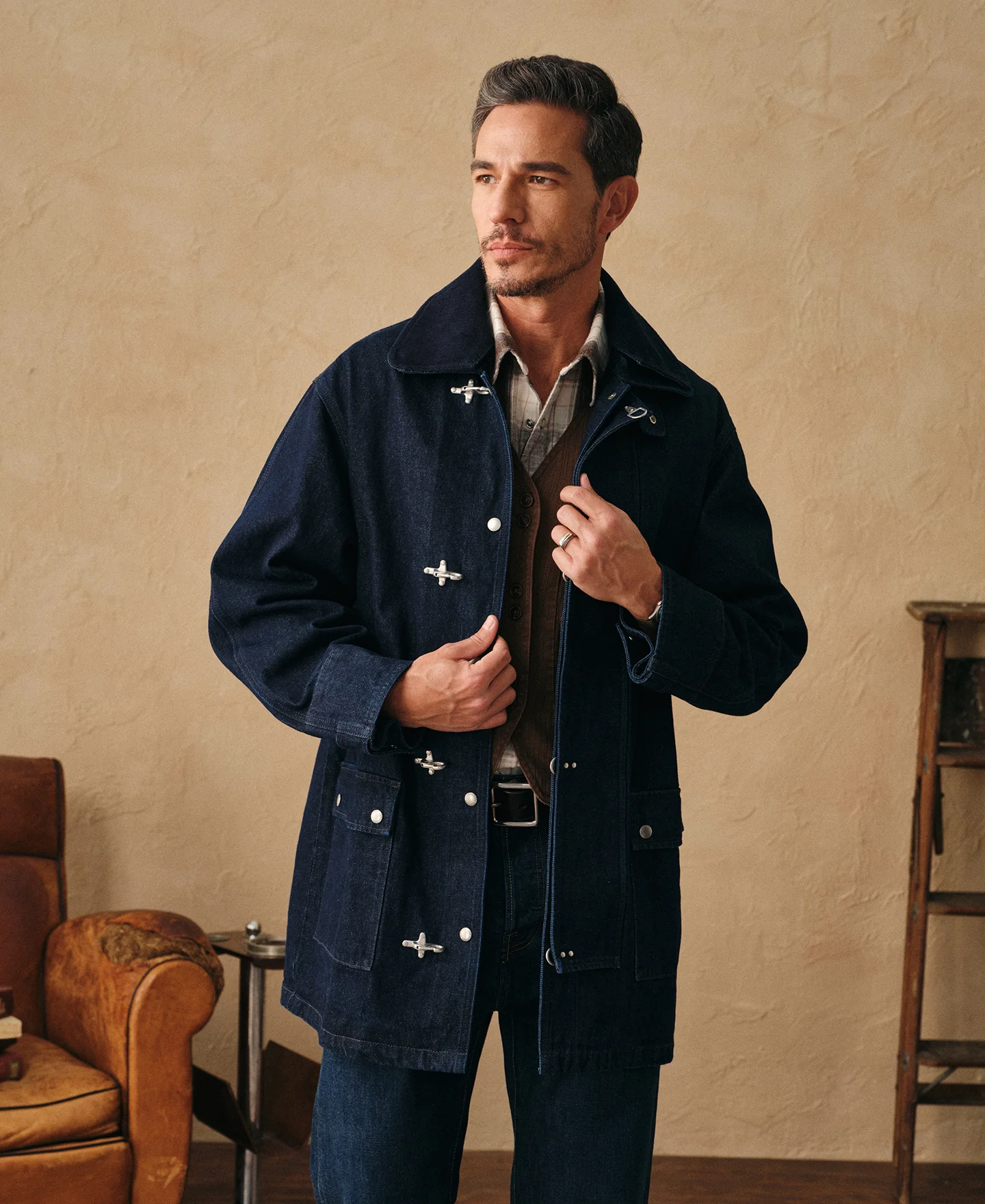 Denim fireman's jacket 2