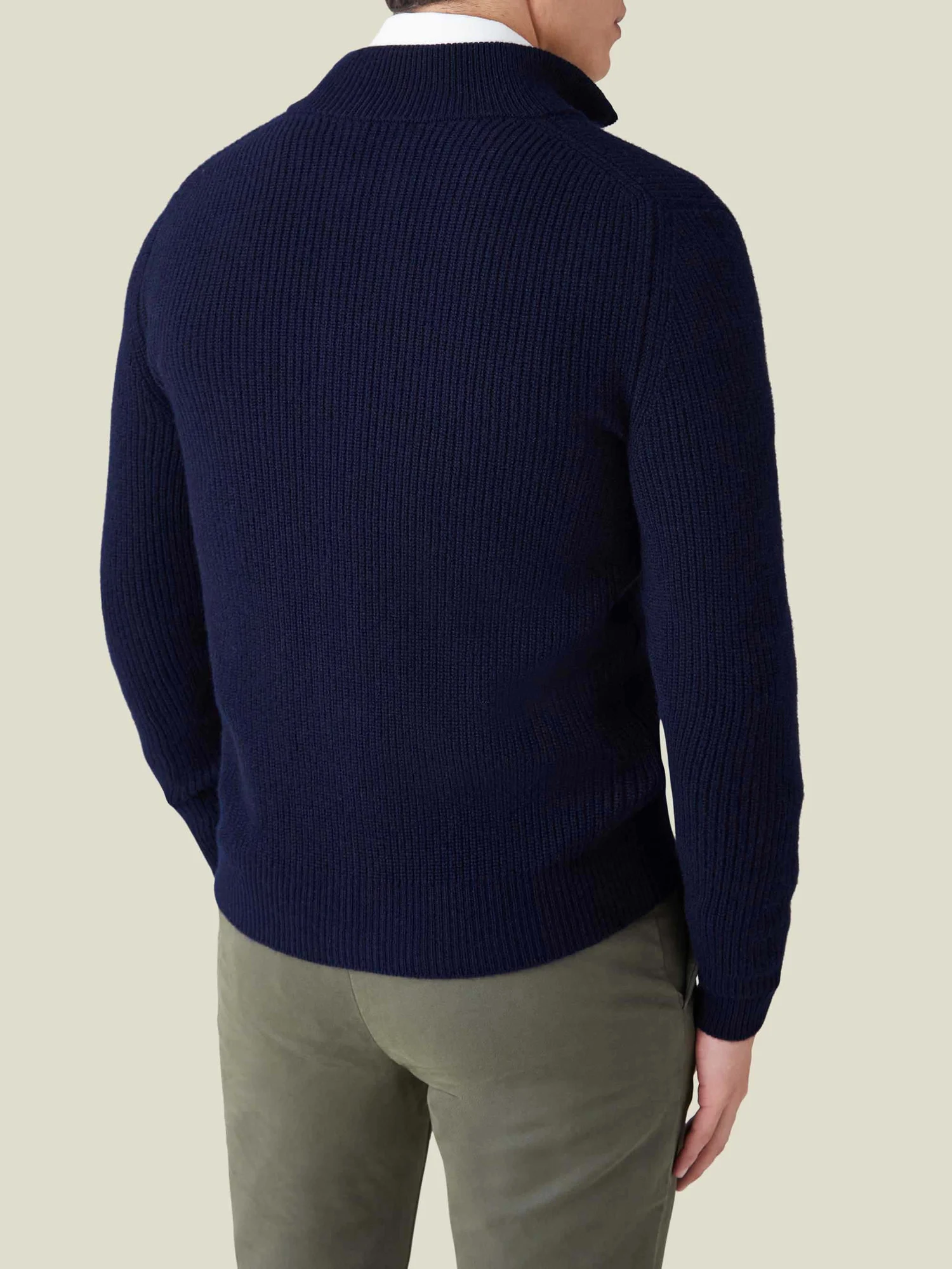 Chunky knit cashmere zip cardigan 3